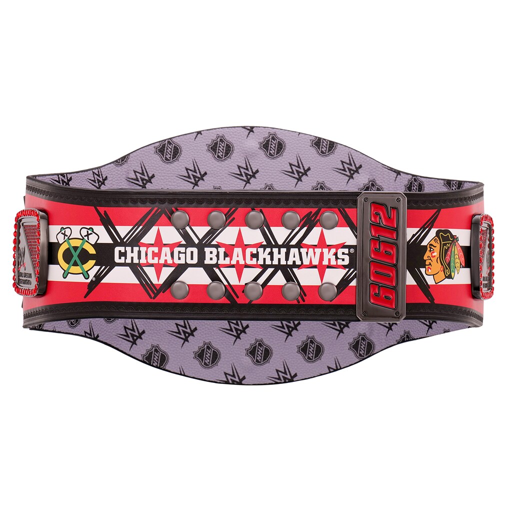 CM Punk Chicago Blackhawks Signature Series Spinner Championship Replica Title Belt