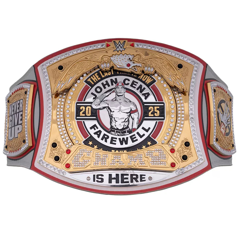 John Cena Farewell Tour 2025 Red Dayton Red Spinner Championship Replica Title Belt
