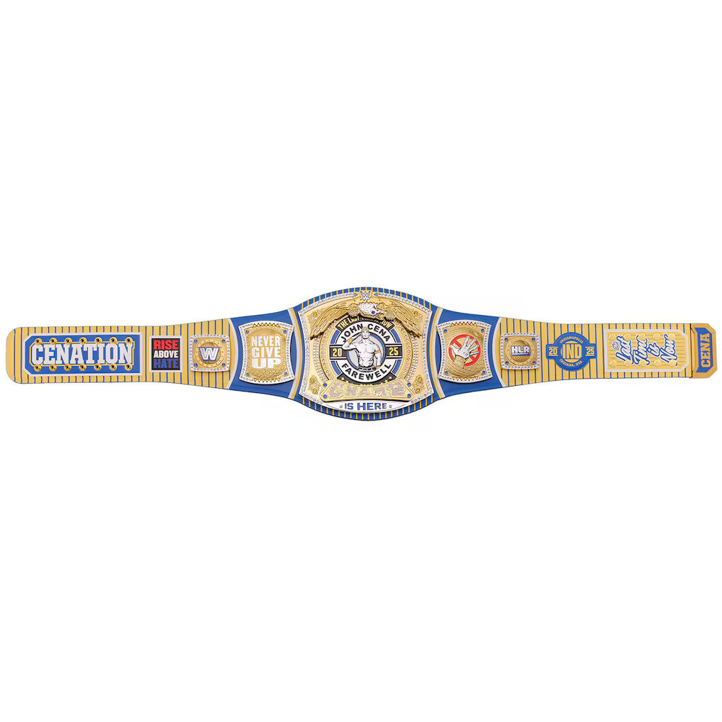 John Cena Farewell Tour 2025 Indianapolis Spinner Championship Replica Title Belt