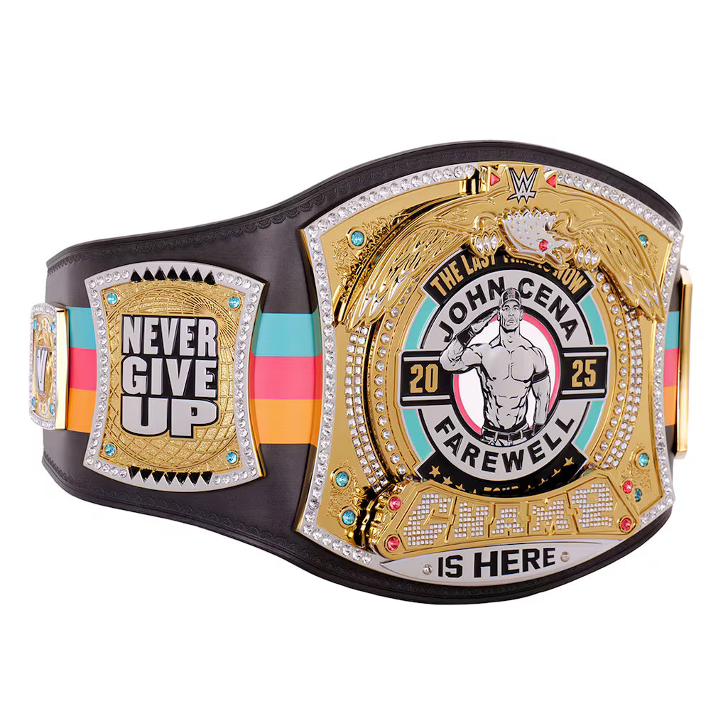 John Cena Farewell Tour 2025 San Antonio Spinner Championship Replica Title Belt