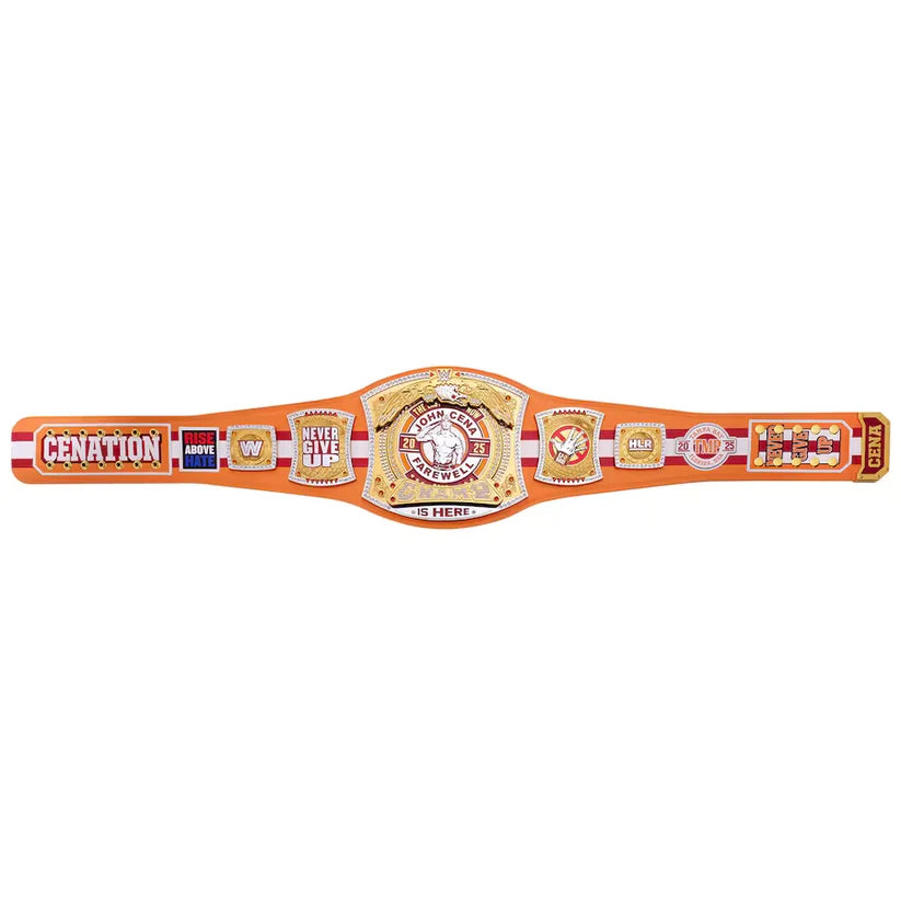 John Cena Farewell Tour 2025 Tampa Spinner Championship Replica Title Belt