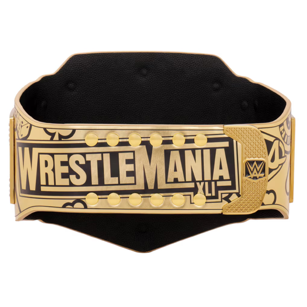 WrestleMania 41 Golden Championship Title Belt