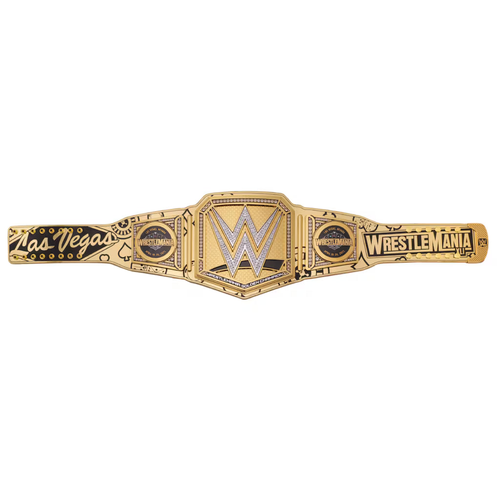 WrestleMania 41 Golden Championship Title Belt